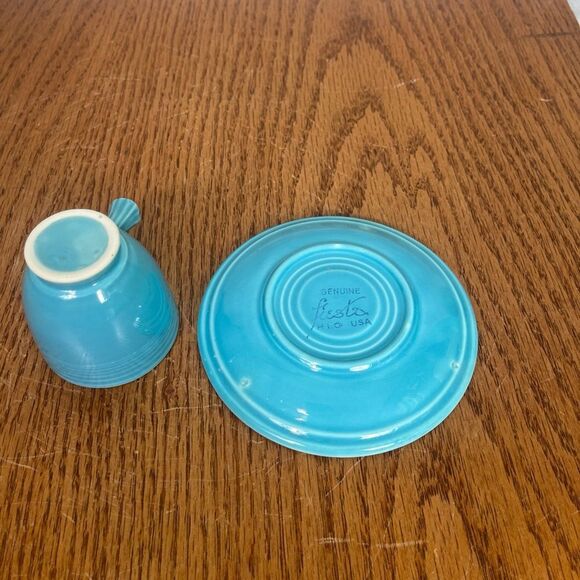 Fiesta Homer Laughlin Demitasse Cup with handle & saucervintage - Picture 2 of 10